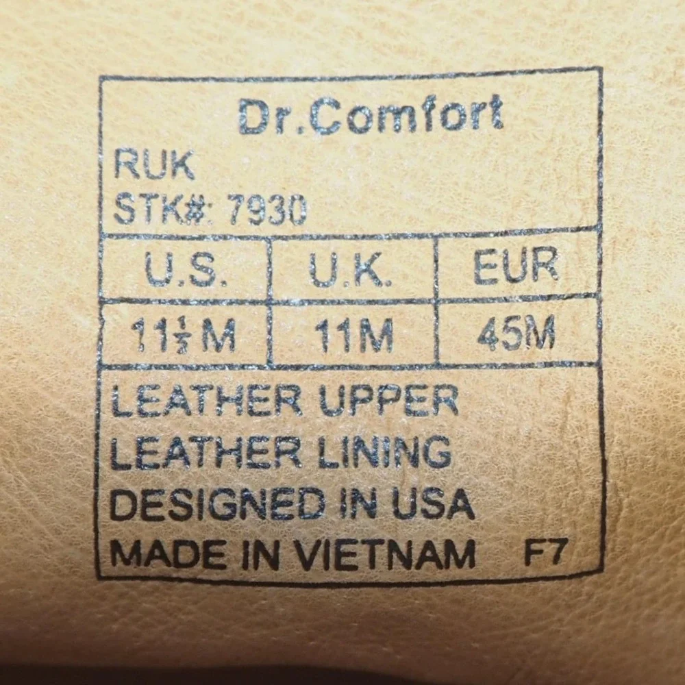 Dr. Comfort Ruk Suede Chukka Boots Men 11.5M Brown 7930 Orthopedic‎ Desert Boots